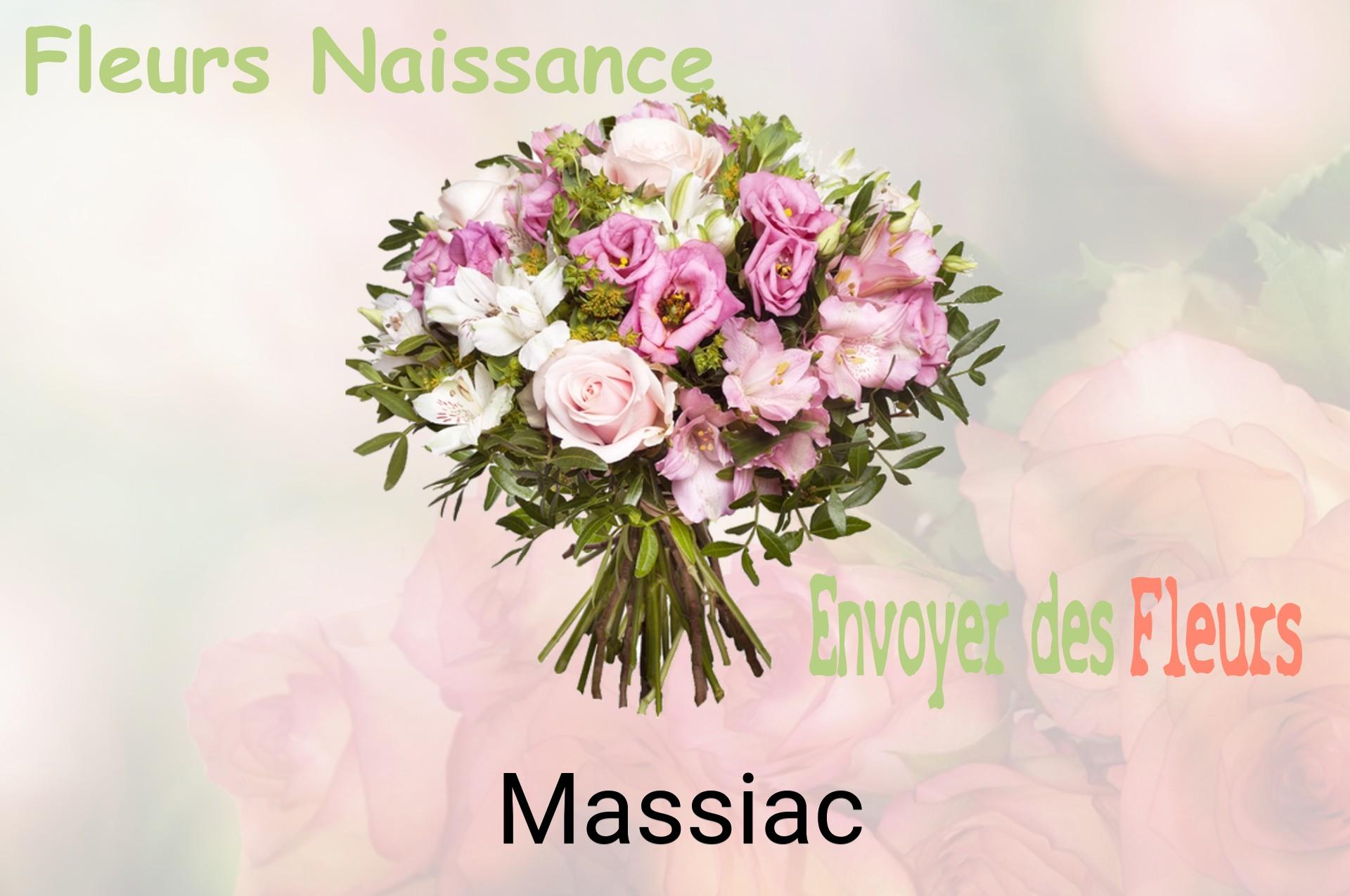 Bouquet de fleurs de naissance livré à Massiac