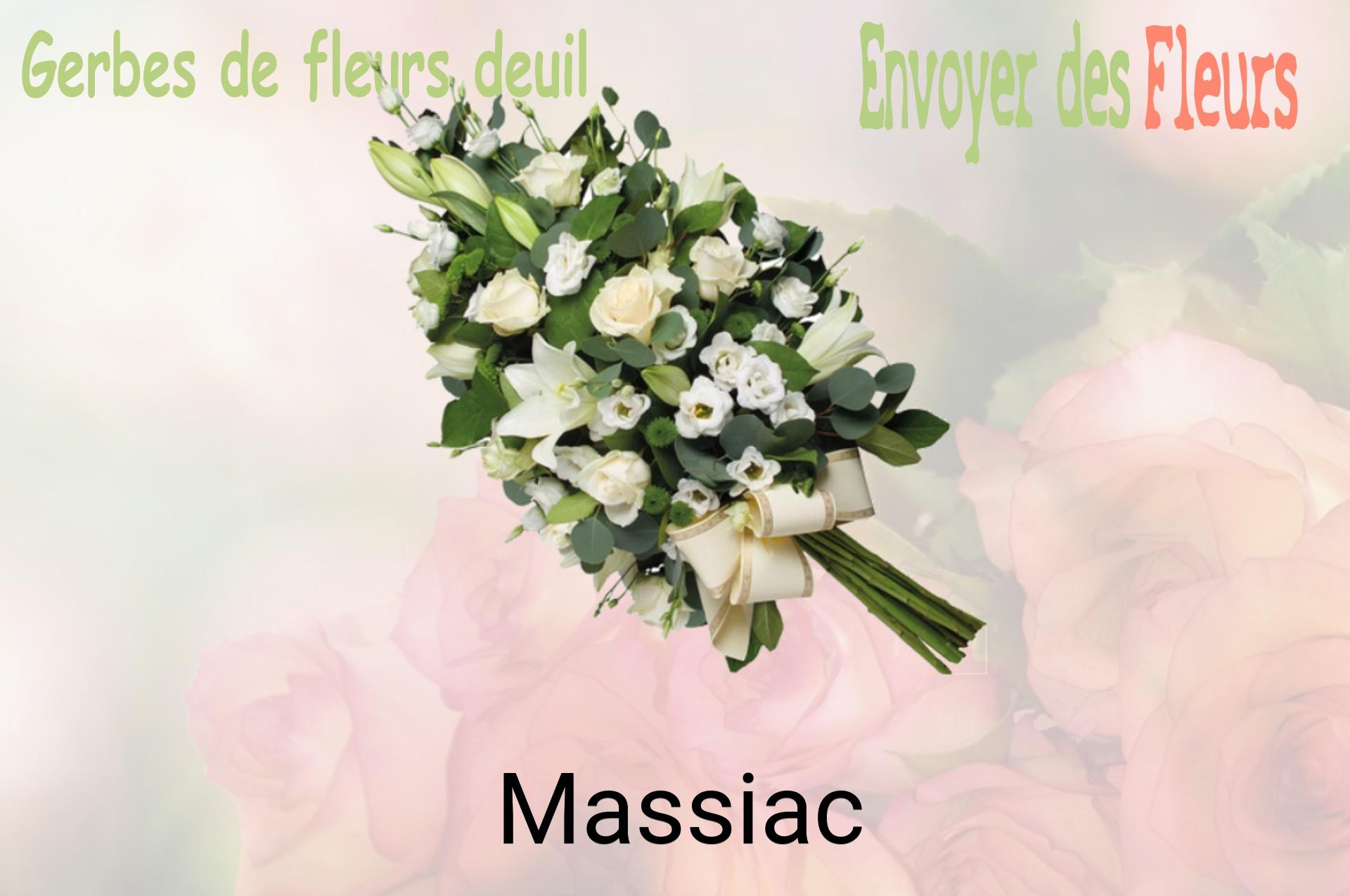 Gerbe de fleurs de deuil livrée à Massiac